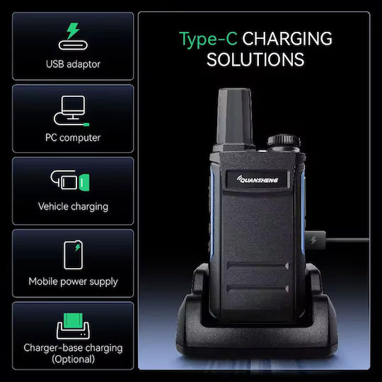Tele Tg-a1 Walkie Talkie 0.5W χωρίς Οθόνη Σετ 2τμχ