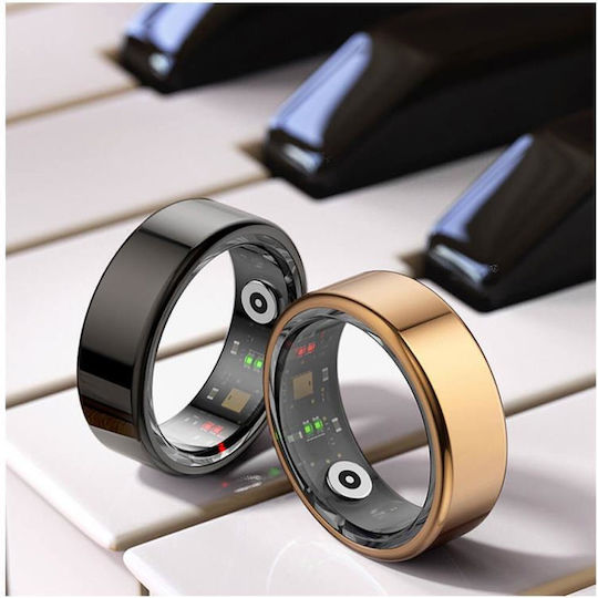 Maxlife MXSR-100 Smart Ring 20.8mm Αδιάβροχο με Παλμογράφο Μαύρο