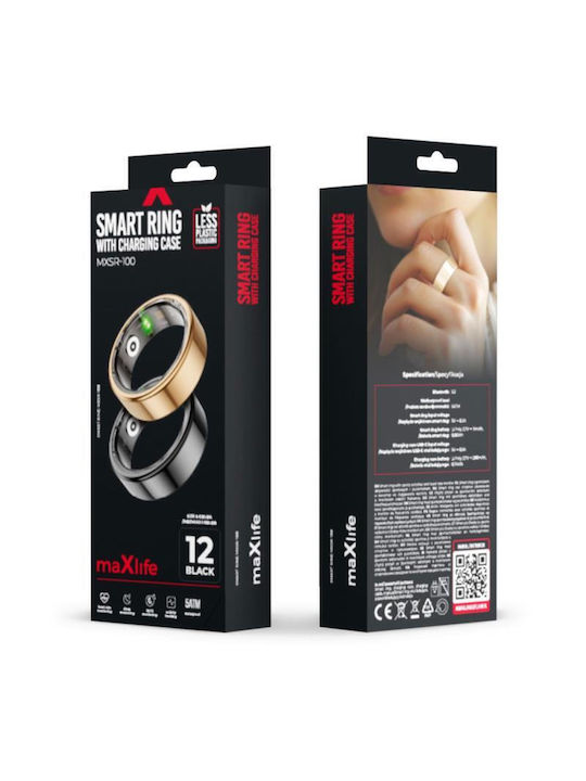 Maxlife MXSR-100 Size 9 Inel Inteligent 19.1mm Impermeabil Negru