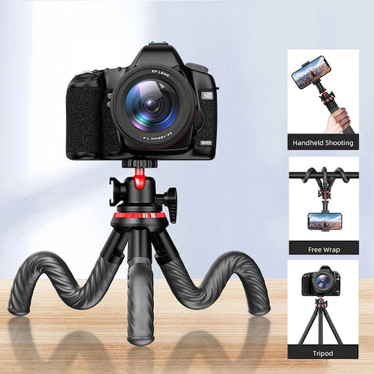 Techsuit C02 Selfie Stick Τρίποδο Κινητού Μαύρο