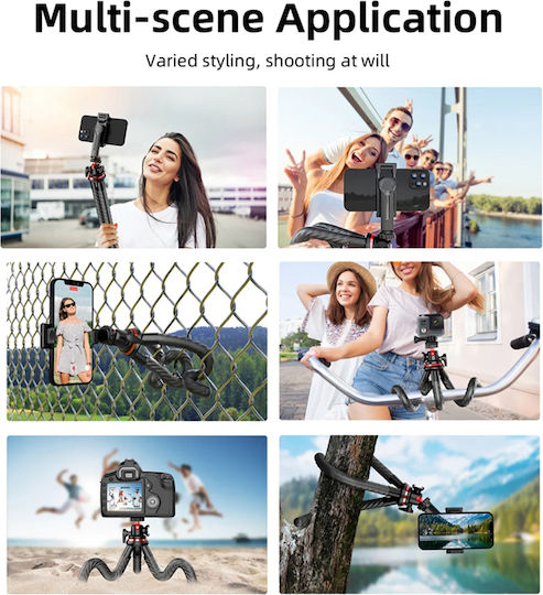 Techsuit C02 Selfie Stick Τρίποδο Κινητού Μαύρο