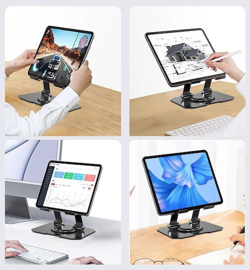 Powertech Pt-1355 Tablet Stand Desktop Until 16" Black