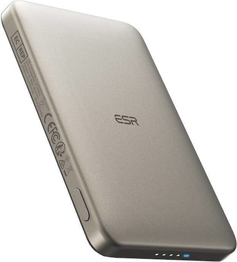ESR Qi2 MagSlim MagSafe Power Bank 5000mAh 15W Titanium