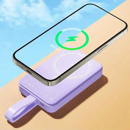 WK WP-47 MagSafe Power Bank 10000mAh 20W Μωβ