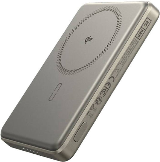 ESR Qi2 MagSlim MagSafe Power Bank 5000mAh 15W Titanium