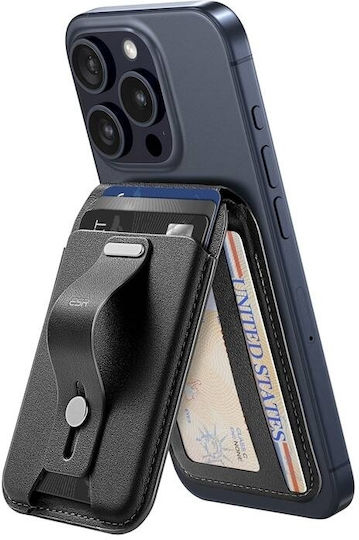 ESR MagSafe Card Case Grip Wallet Stand HaloLock in Black color