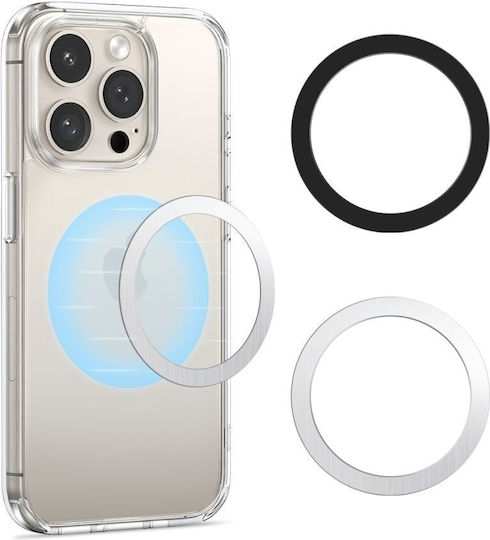Tech-Protect MagSafe Ring MMP-110 Silver & Black 2pcs