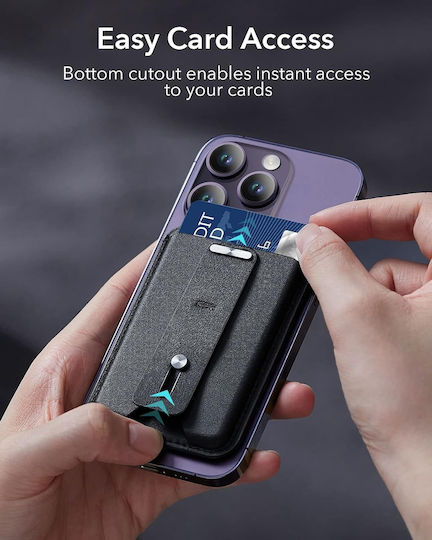 ESR MagSafe Θήκη Καρτών Magnetic Wallet HaloLock σε Μαύρο χρώμα
