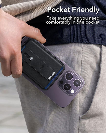 ESR MagSafe Θήκη Καρτών Magnetic Wallet HaloLock σε Μαύρο χρώμα