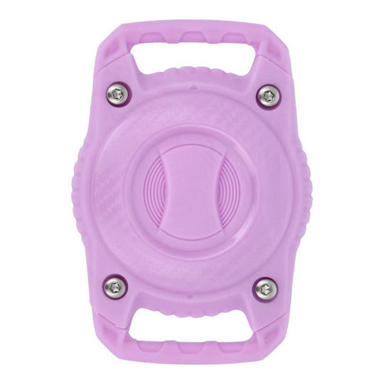 Holder Pet Collar Case Silicone for AirTag in Purple color