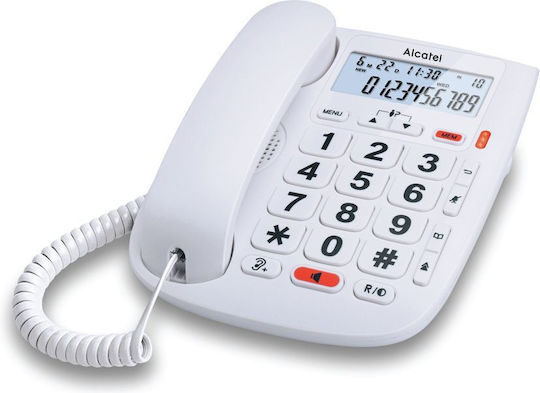 Alcatel TMAX 20 Telefon Cu Fir De Birou Pentru Persoane Vârstnice Alb