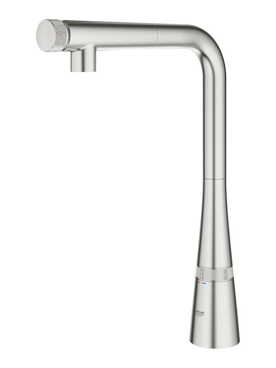 Grohe Μπαταρία Κουζίνας Πάγκου Inox Ασημί
