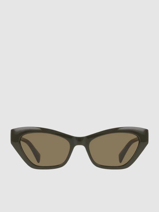 Liu Jo Women's Sunglasses with Black Plastic Frame and Brown Lens