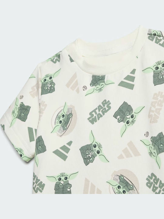 Kids' Set with Shorts Summer 2pcs Off White/multicolor Star Wars The Mandalorian