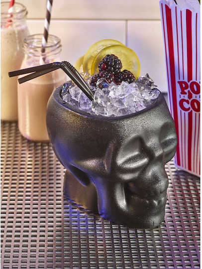 GenWare Glass Cocktail/Drinking made of Ceramic in Black Color 800ml