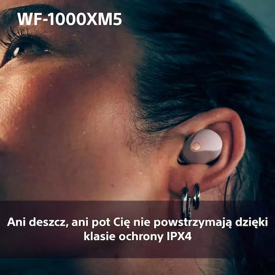 Sony WF-1000XM5 In-ear Bluetooth Handsfree Headphones with Sweat Resistance and Pink Charging Case