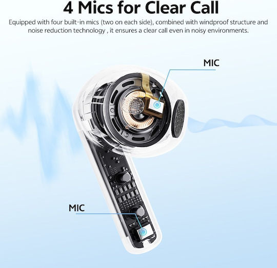 QCY AilyBuds E10 QT35 Bluetooth Handsfree Earphones with Sweat Resistance and Charging Case Black