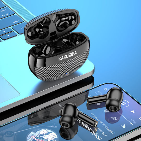 Kakusiga KSC-1455 In-ear Bluetooth Handsfree Ακουστικά με Θήκη Φόρτισης Μαύρα