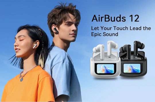 BlackView AirBuds 12 Bluetooth Handsfree Ακουστικά με Αντοχή στον Ιδρώτα και Θήκη Φόρτισης Μαύρα