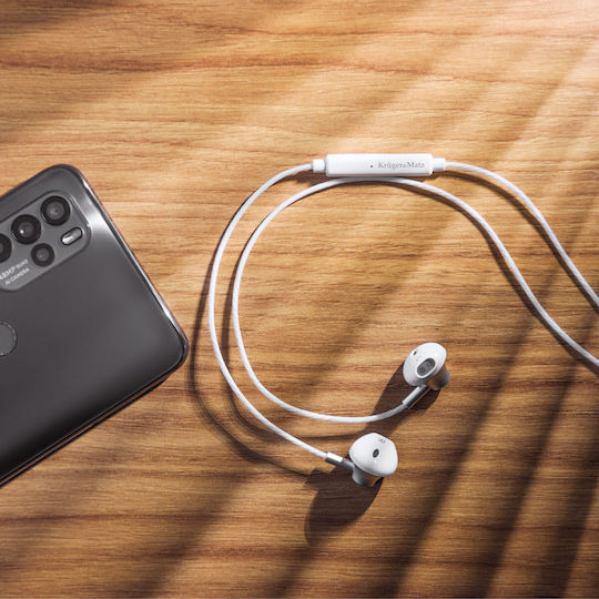 Kruger&matz B2 Wired In-ear Headphones Microphone Kmpb2 White