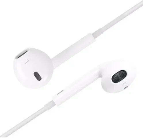 Handsfree cu două căști cu mufă Lightning Alb