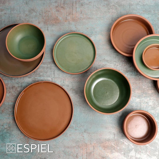Μπολάκι Ντιπάκι Stoneware Στρογγυλό Βαθύ Πράσινο 600ml Φ14,5xh6cm Aida Espiel Hev106 00047804