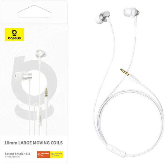 Baseus Encok In-ear Handsfree με Βύσμα 3.5mm Λευκό