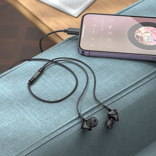 Hoco Wire Earphones Lightning Microphone M113 Black