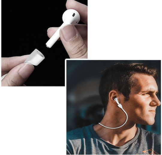 AHAstyle Magnetic PodStrap PT74 Anti-Lost Strap σε Λευκό χρώμα για Apple AirPods