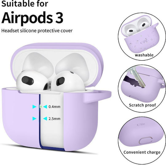 Tech-Protect Калъф с кука Лавандула за Apple AirPods 3