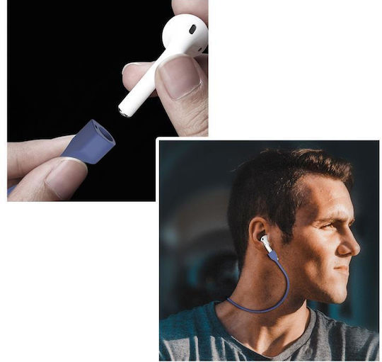 AHAstyle Μagnetic Anti-Lost Strap σε Μπλε χρώμα για Apple AirPods