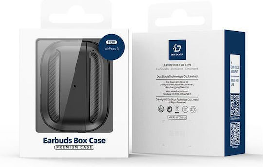 Dux Ducis Case Silicone with Hook in Black color for Apple AirPods 3