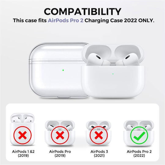 AHAstyle WG94 Θήκη Πλαστική σε Διάφανο χρώμα για Apple AirPods Pro 2