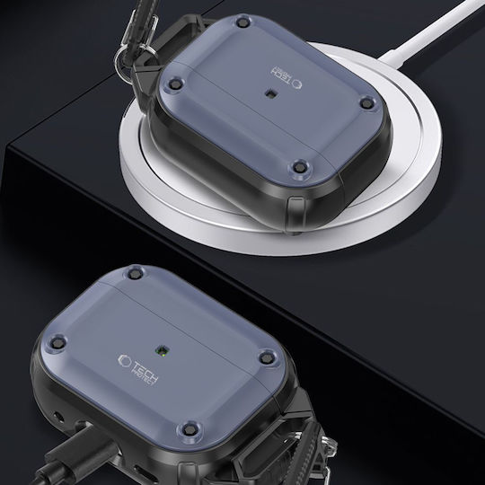 Tech-Protect Hülle Silikon mit Haken in Gray Farbe für Apple AirPods Pro