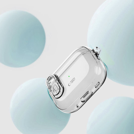 Tech-Protect Slim Hook Θήκη Πλαστική / Σιλικόνης με Γάντζο Clear για Apple AirPods Pro 2