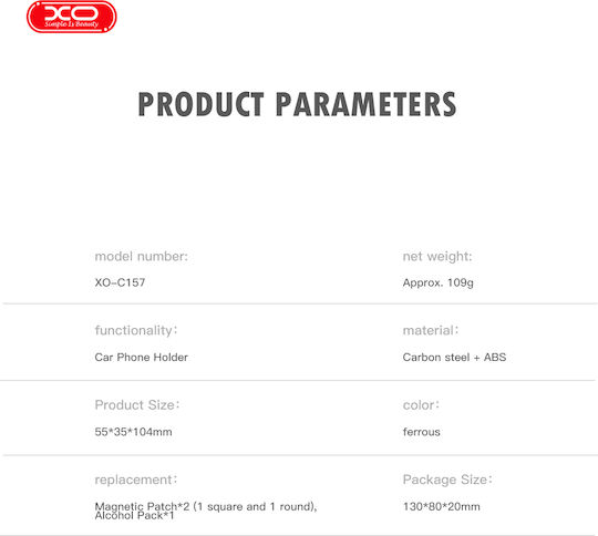 XO C157 Suport de birou pentru telefon mobil în culoarea Argintiu