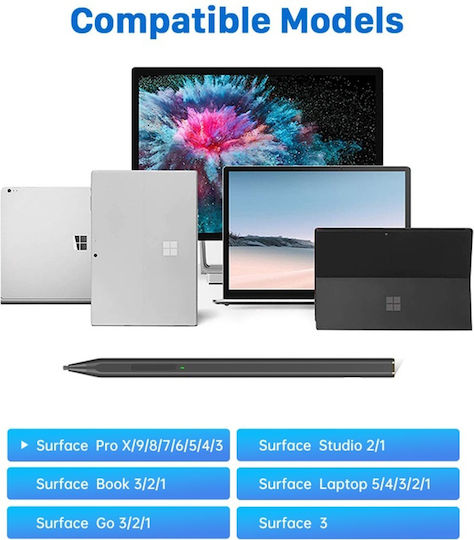 Techsuit C581-C Стилус Пен с Palm Rejection за Microsoft Surface в Черен цвят