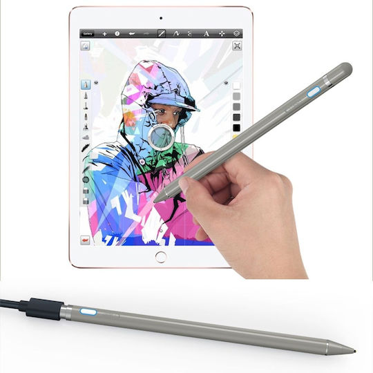 Tech-Protect Active Stylus Pen Titanium в Сив цвят