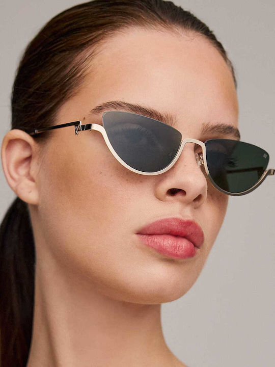 AV Sunglasses Zuma Unisex Sunglasses with Gold Metal Frame and Gold Lens 121-ZUMA gold