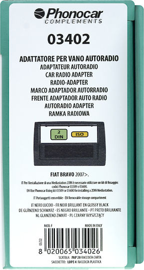 Phonocar DIN Fascia Panels 2 Din for Fiat Bravo 2007