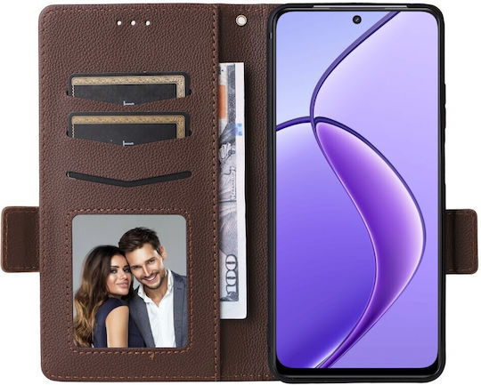 Mad Mask Brieftasche Leder Braun (Realme 12x)