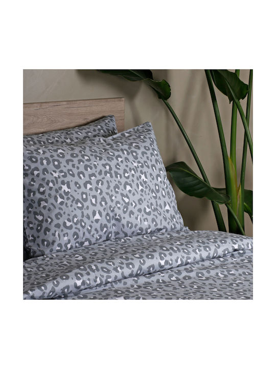 Weißes Stoff-Set Einzeln Mädchen Grau 260x270cm