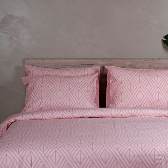 White Fabric Seturi de cearșafuri Single Bumbac Parker Roz 165x250cm