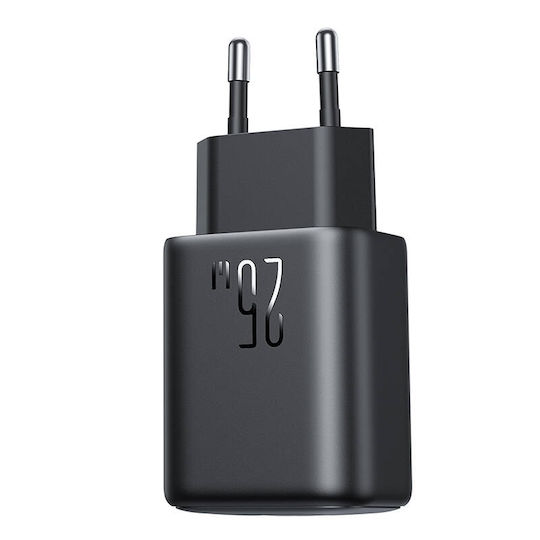 Joyroom Charger with USB-C Port and Cable USB-C - USB-C 25W Power Delivery Blacks (JR-TCF23)