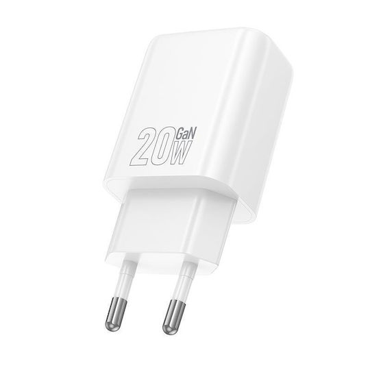 Hoco Φορτιστής Χωρίς Καλώδιο με Θύρα USB-C 20W Power Delivery / Quick Charge 3.0 Λευκός (N60)