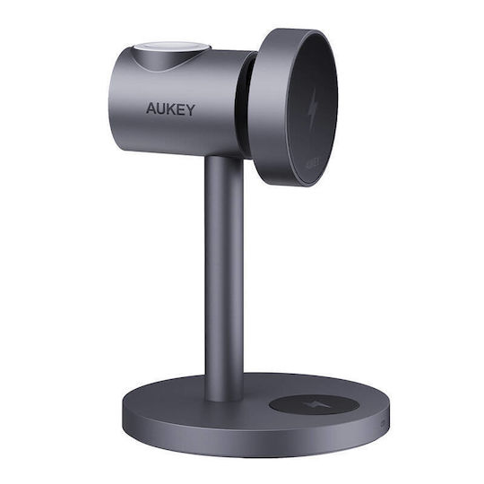 Aukey Φορτιστής Magsafe 15W Power Delivery Γκρι (LC-MC311)