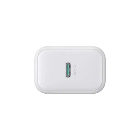 Joyroom Charger with USB-C Port and Cable USB-C - USB-C 20W Power Delivery Whites (JR-TCF20)
