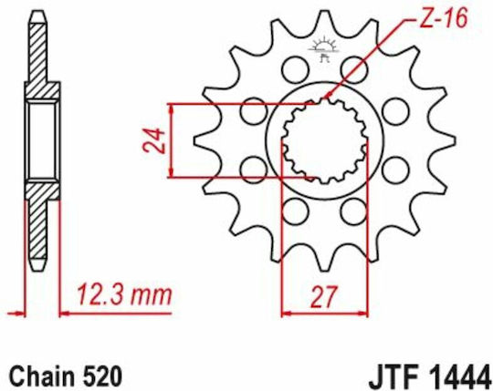 JT Sprockets Vorderes Ritzel für Suzuki GSX-R 1000