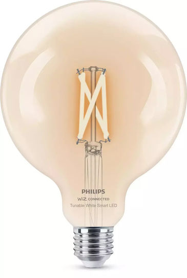 Philips Смарт крушка LED 7W за фасунга E27 и форма G125 Регулируем бял цвят 806лм
