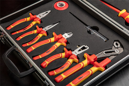 Neo Tools Werkzeugkoffer mit 13 Werkzeugsatz für Elektriker